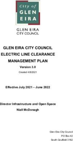 GLEN EIRA CITY COUNCIL ELECTRIC LINE CLEARANCE MANAGEMENT PLAN - Version 3.0 Created 4/8/2021