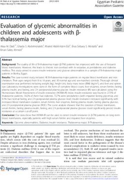Evaluation of glycemic abnormalities in children and adolescents with &beta;- thalassemia major - Egyptian Pediatric Association ...