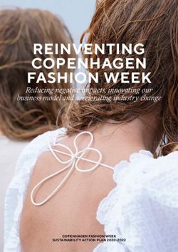 REINVENTING COPENHAGEN FASHION WEEK - Reducing negative impacts, innovating our business model and accelerating industry change - Copenhagen ...