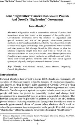 Anna "Big Brother" Hazare's Non-Violent Protests And Orwell's "Big Brother" Government