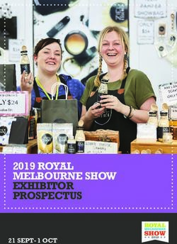2019 ROYAL MELBOURNE SHOW EXHIBITOR PROSPECTUS - 21 SEPT-1 OCT