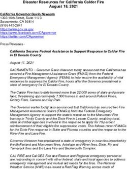 Disaster Resources for California Caldor Fire August 18, 2021