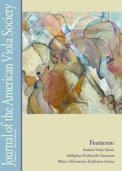 Features: Iranian Viola Music Adolphus Hailstork's Sanctum Biber's Harmonia Artificiosa-Ariosa - The American Viola Society