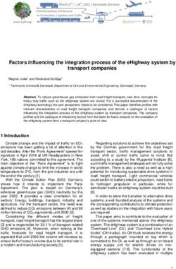 Factors influencing the integration process of the eHighway system by transport companies - Institute für Verkehr
