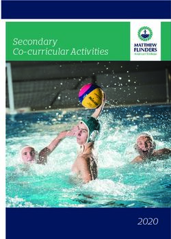Secondary Co-curricular Activities 2020 - Matthew Flinders ...