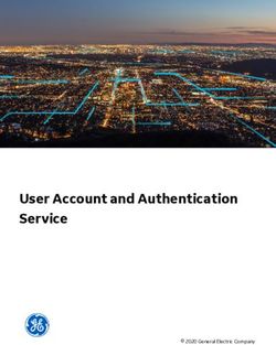 User Account and Authentication Service - 2020 General Electric Company