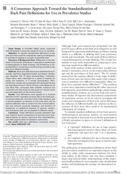 A Consensus Approach Toward the Standardization of Back Pain Definitions for Use in Prevalence Studies