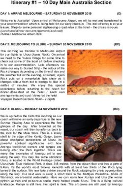 Itinerary #1 - 10 Day Main Australia Section - Norwin Express Tours