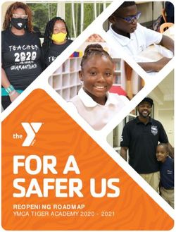 REOPENING ROADMAP YMCA TIGER ACADEMY 2020 2021