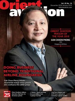 DOING BUSINESS BEYOND TRADITIONAL AIRLINE BOUNDARIES - Orient Aviation