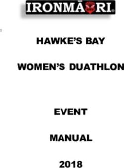 HAWKE'S BAY WOMEN'S DUATHLON EVENT MANUAL 2018 - IronMaori