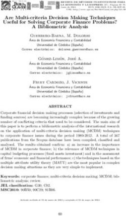 Are Multi-criteria Decision Making Techniques Useful for Solving Corporate Finance Problems? A Bibliometric Analysis