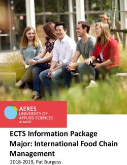 ECTS Information Package Major: International Food Chain Management - EED Animal Production - Aeres University of Applied ...