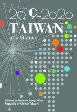 TAIWAN at a Glance Republic of China (Taiwan)