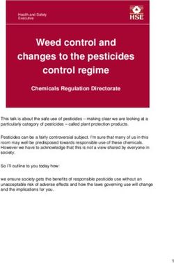 Weed control and changes to the pesticides control regime