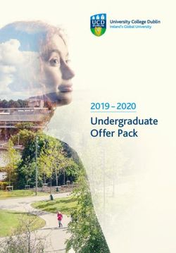 Undergraduate Offer Pack 2019 - 2020 - University College Dublin
