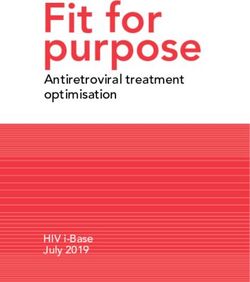 Purpose Antiretroviral treatment optimisation - HIV i-Base July 2019