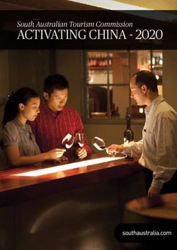 ACTIVATING CHINA 2020 - South Australian Tourism Commission