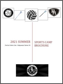 2021 SUMMER SPORTS CAMP BROCHURE
