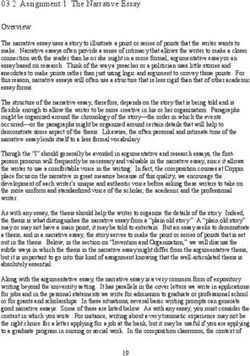 Assignment 1: The Narrative Essay