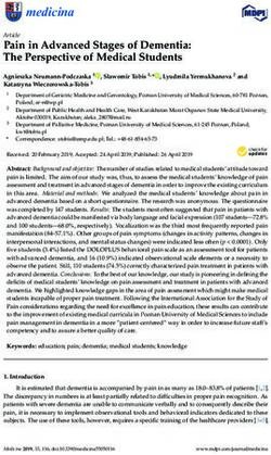Pain in Advanced Stages of Dementia: The Perspective of Medical Students - MDPI