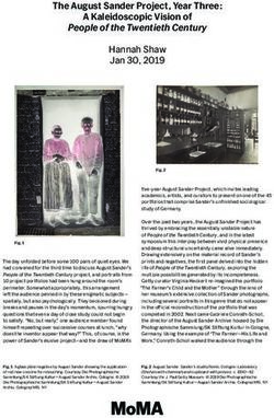 THE AUGUST SANDER PROJECT, YEAR THREE: A KALEIDOSCOPIC VISION OF - MOMA