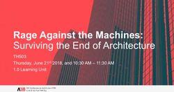 Rage Against the Machines: Surviving the End of Architecture TH503 1.0 Learning Unit