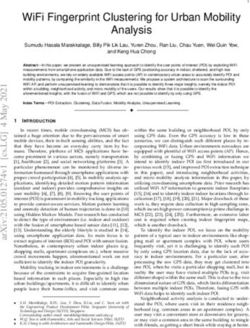 WIFI FINGERPRINT CLUSTERING FOR URBAN MOBILITY ANALYSIS - ARXIV
