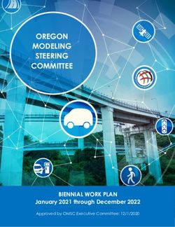 OREGON MODELING STEERING COMMITTEE - BIENNIAL WORK PLAN January 2021 through December 2022