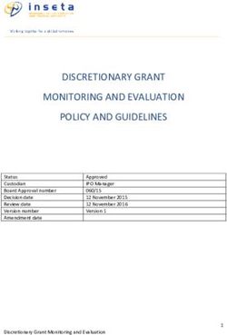 DISCRETIONARY GRANT MONITORING AND EVALUATION POLICY AND GUIDELINES - SDF Corp