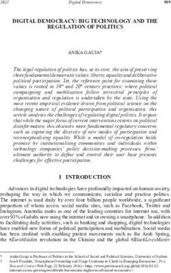 DIGITAL DEMOCRACY: BIG TECHNOLOGY AND THE REGULATION OF POLITICS