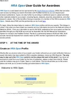 HRA Open User Guide for Awardees - Health Research Alliance