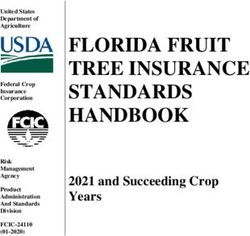 FLORIDA FRUIT TREE INSURANCE STANDARDS HANDBOOK - 2021 and Succeeding Crop Years