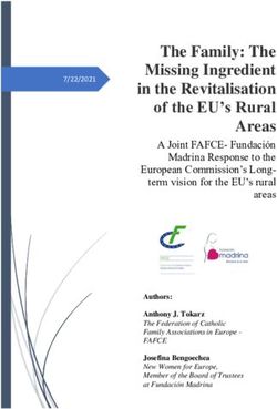 The Family: The Missing Ingredient in the Revitalisation of the EU's Rural Areas