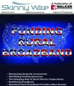 9 Maximizing Network Investments 9 Identifying Funding Resources 9 The Emerging Role of Rural Electric Cooperatives 9 Redefining Broadband 9 ...