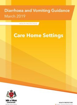 Care Home Settings Diarrhoea and Vomiting Guidance March 2019 - HEALTH PROTECTION