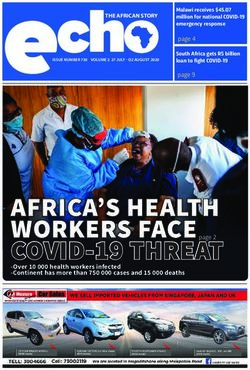 AFRICA'S HEALTH WORKERS FACE COVID-19 THREAT