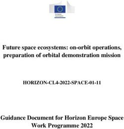 Future space ecosystems: on-orbit operations, preparation of orbital demonstration mission - Guidance Document for Horizon Europe Space Work ...