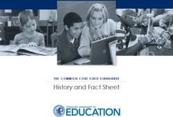 History and Fact Sheet - the common core state standards