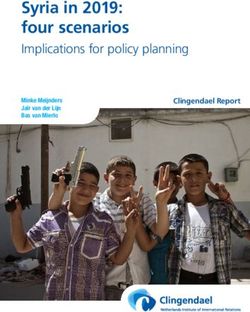 Syria in 2019: four scenarios - Implications for policy planning Clingendael Report - Clingendael Institute