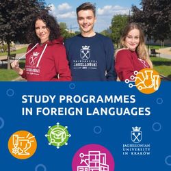 STUDY PROGRAMMES IN FOREIGN LANGUAGES
