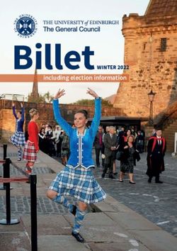 Billet WINTER 2022 including election information - The University of Edinburgh
