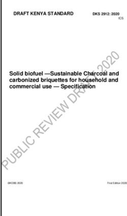 Solid biofuel -Sustainable Charcoal and carbonized briquettes for household and commercial use - Specification - DRAFT KENYA STANDARD - World ...