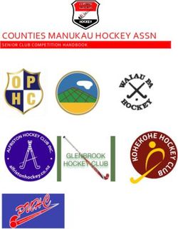 COUNTIES MANUKAU HOCKEY ASSN - SENIOR CLUB COMPETITION HANDBOOK
