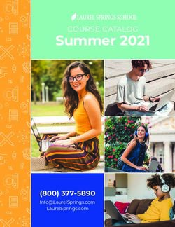 Summer 2021 COURSE CATALOG - (800) 377-5890 - Laurel Springs School