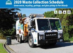 2020 Waste Collection Schedule - Green waste, recycling, garbage, and glass pickup in Port Moody - City of Port Moody