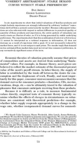"COHERENT ARBITRARINESS": STABLE DEMAND CURVES WITHOUT STABLE PREFERENCES