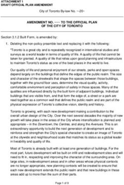 AMENDMENT NO. TO THE OFFICIAL PLAN OF THE CITY OF TORONTO