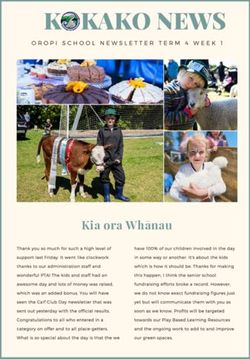 KOK KOKAKO NEWS - Kia ora Whānau - Oropi School