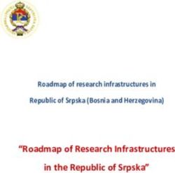 "Roadmap of Research Infrastructures in the Republic of Srpska" - Roadmap of research infrastructures in Republic of Srpska (Bosnia and Herzegovina)